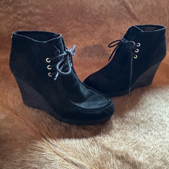 Michael Kors Rory Lace Up Suede Booties - Picture 1 of 3